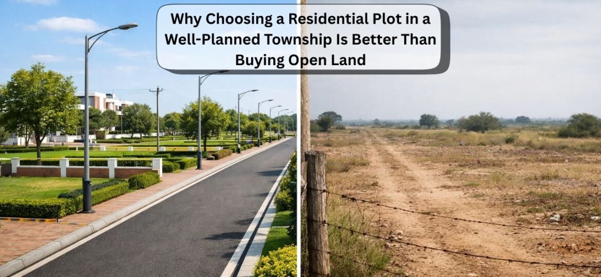 well-planned township || township plot benefits || township vs open land || residential plot advantages|| open land disadvantages